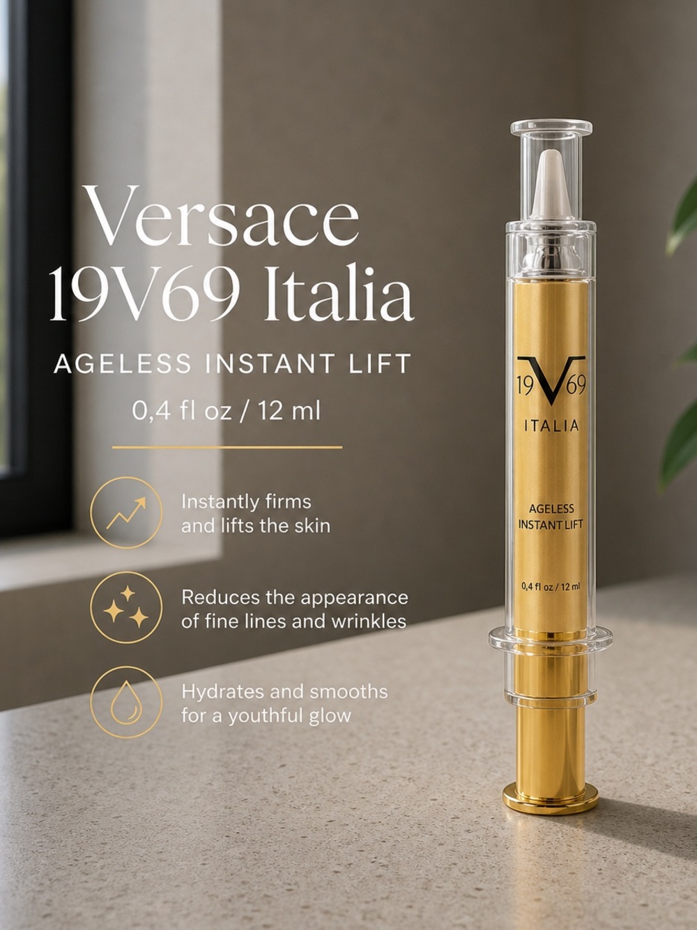 $110 New Versace Beauty Ageless Instant Lift Wrinkle Eraser